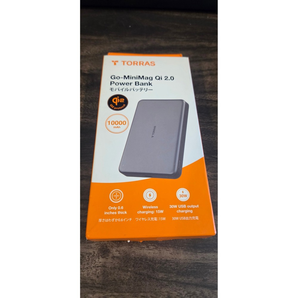TORRAS Power Bank Unisex OS Grey New Go-MiniMag Qi 2.0 10000mAh 30W PB10